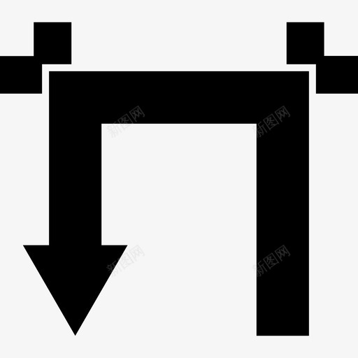 有两个直角的箭头箭头道路图标svg_新图网 https://ixintu.com 有两个直角的箭头 箭头 道路