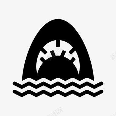 大白鲨电影海图标图标