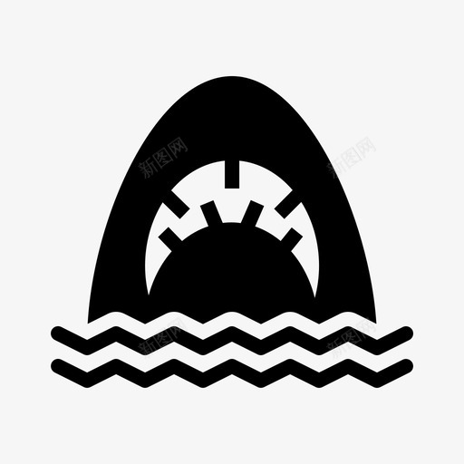 大白鲨电影海图标svg_新图网 https://ixintu.com 大白鲨 海 电影 电影和电影雕文 鲨鱼
