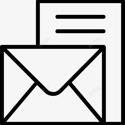 电子邮件信封信件图标svg_新图网 https://ixintu.com 信件 信封 教育行图标 文本页 消息 电子邮件