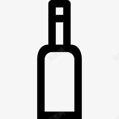 瓶子总轮廓符号大杯线线形图标图标