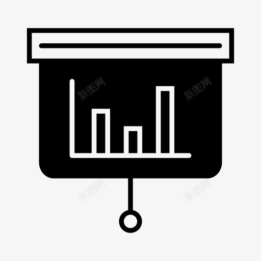 条形图业务图表图标svg_新图网 https://ixintu.com 业务 图表 投影板 条形图 目标创业企业解决方案字形