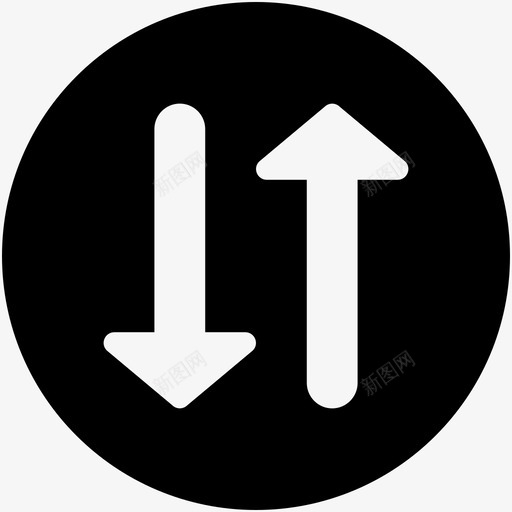 箭头方向向下箭头图标svg_新图网 https://ixintu.com web和用户界面字体图标 向上箭头 向下箭头 方向 箭头 路标