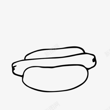热狗吃烤图标图标