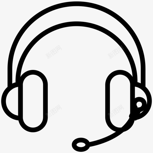 耳机电话收音机图标svg_新图网 https://ixintu.com 业务线图标 收音机 电话 耳机