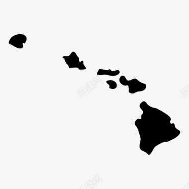 夏威夷地理岛屿图标图标
