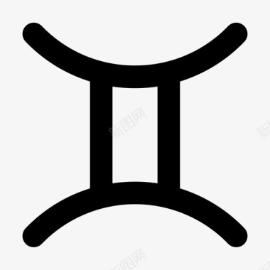 双子座占星术星座图标图标