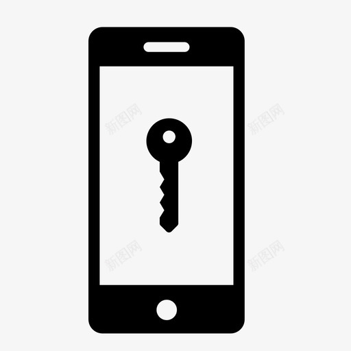 电话卡应用程序锁图标svg_新图网 https://ixintu.com 密码 应用程序 电话卡 锁
