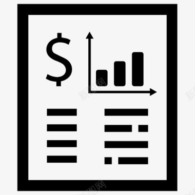 财务报告预算文件图标图标
