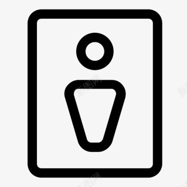男厕所浴室壁橱图标图标