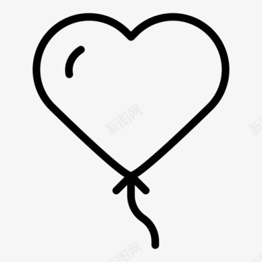 心形气球礼物爱情图标图标