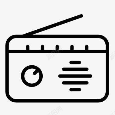 收音机娱乐音乐图标图标