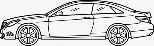 梅赛德斯和豪华轿车轿车和高级轿车图标图标
