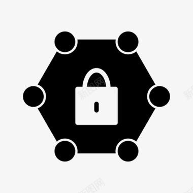 受保护的网络锁定密码图标图标