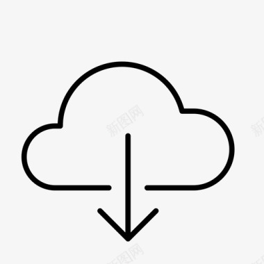 在线存储云存储简单在线存储图标图标