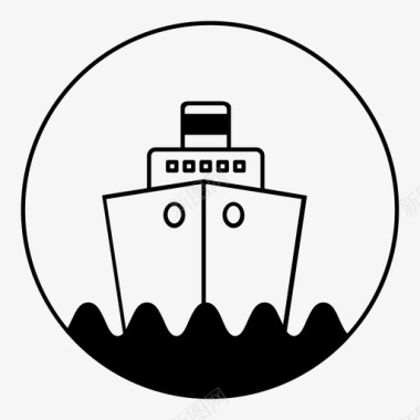 船海浪图标图标