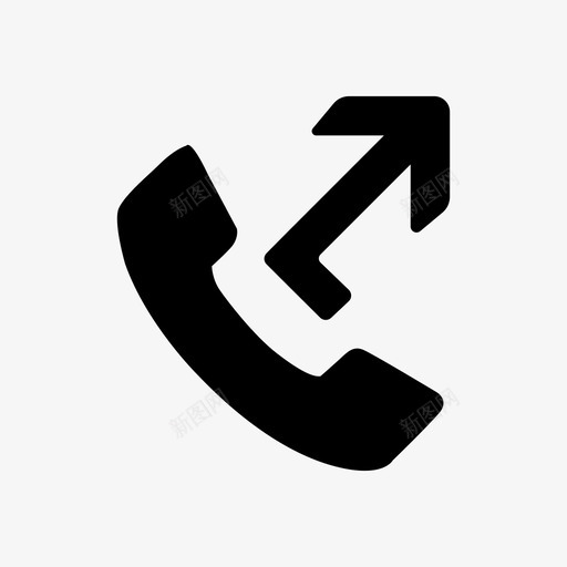 拨出电话箭头电话图标svg_新图网 https://ixintu.com 拨出电话 电话 电话图标 箭头