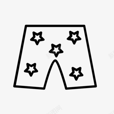 睡衣裤短裤拳击手图标图标