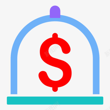 美元存款银行保险箱货币图标图标
