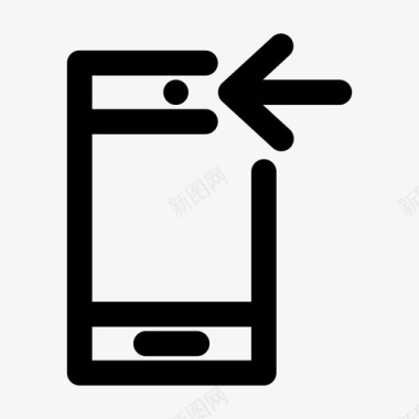 导入智能手机上一个智能手机粗体图标图标