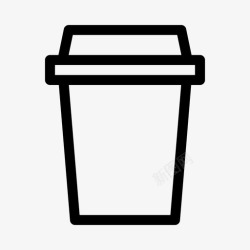 极白白茶热杯咖啡休息热饮图标高清图片