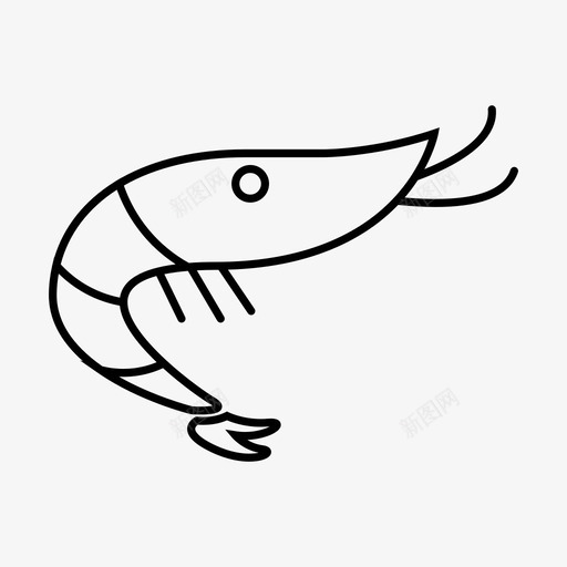 虾食物日式图标svg_新图网 https://ixintu.com 寿司 日式 海鲜 虾 食物