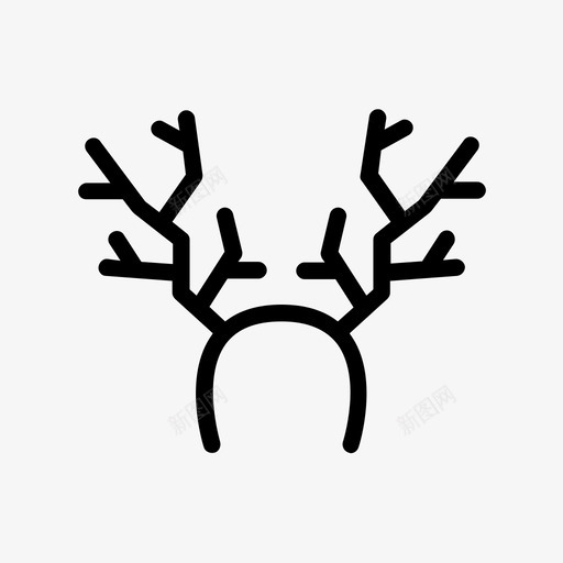 驯鹿头带圣诞节装扮图标svg_新图网 https://ixintu.com 圣诞老人 圣诞节 装扮 驯鹿头带 驯鹿鹿角