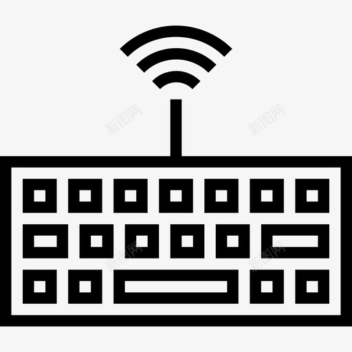 键盘电脑部件输入设备图标svg_新图网 https://ixintu.com 无线 电脑部件 输入设备 运动和游戏 键盘