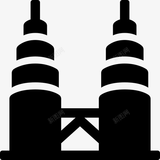 马石油双子塔建筑亚洲图标svg_新图网 https://ixintu.com 世界地标性建筑 亚洲 吉隆坡 建筑 摩天大楼 马来西亚 马石油双子塔