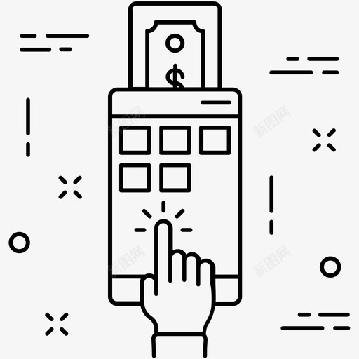 手机银行钞票移动商务图标svg_新图网 https://ixintu.com 其他图标2 手机银行 智能手机 移动商务 钞票