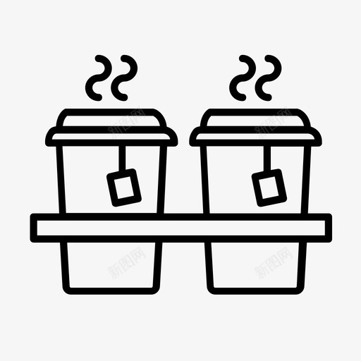 外卖茶咖啡厅图标svg_新图网 https://ixintu.com 咖啡厅 外卖茶
