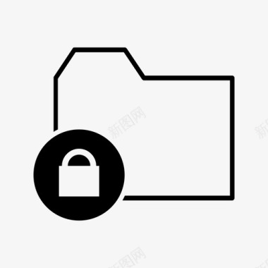 锁定文件夹文件机密图标图标