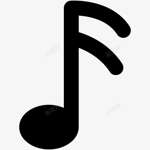 melodymusicmusicnote图标svg_新图网 https://ixintu.com melody music musicnote quaver web和用户界面字体图标