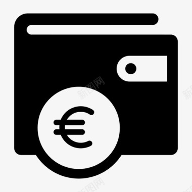 欧元钱包欧元会员货币货币钱包图标图标