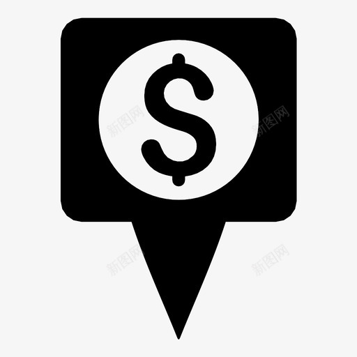 货币地图标记业务方向svg_新图网 https://ixintu.com 业务 位置 地图指针 方向 货币地图标记 金融中心