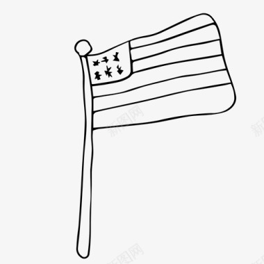 国旗美国庆祝图标图标