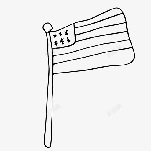 国旗美国庆祝图标svg_新图网 https://ixintu.com 国家 国旗 庆祝 爱国者 美国