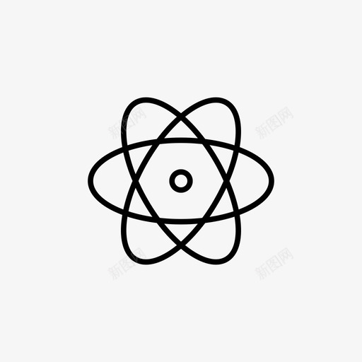 原子化学图标svg_新图网 https://ixintu.com 化学 原子