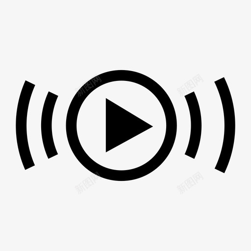 流媒体airplay广播图标svg_新图网 https://ixintu.com airplay 广播 流媒体 流式无线 连接