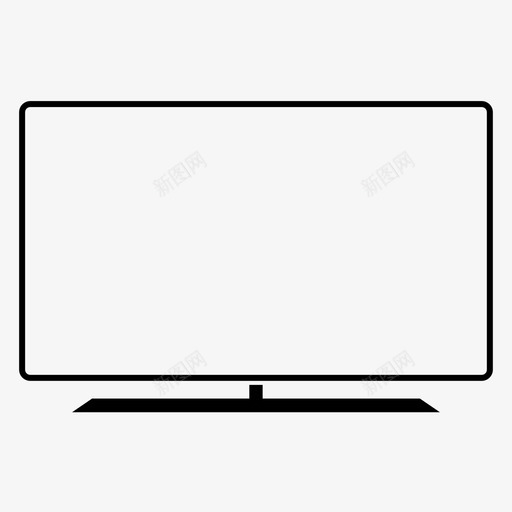电视台式机显示器图标svg_新图网 https://ixintu.com 台式机 屏幕 显示器 智能电视 电视