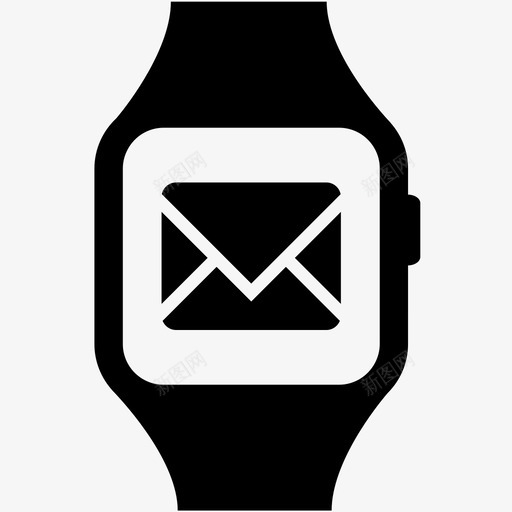 智能手表信息时间图标svg_新图网 https://ixintu.com 信息 时间 智能手表 腕表 计时器