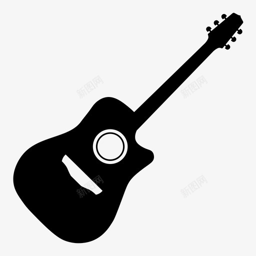 原声吉他乐器音乐图标svg_新图网 https://ixintu.com 乐器 原声吉他 音乐