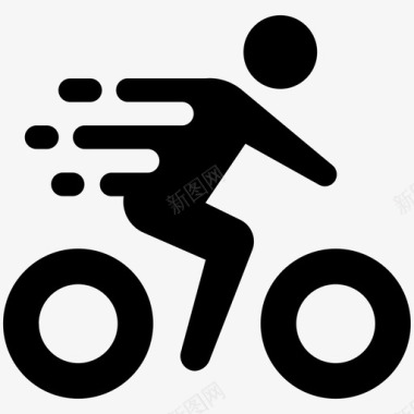 自行车短跑速度自行车图标图标