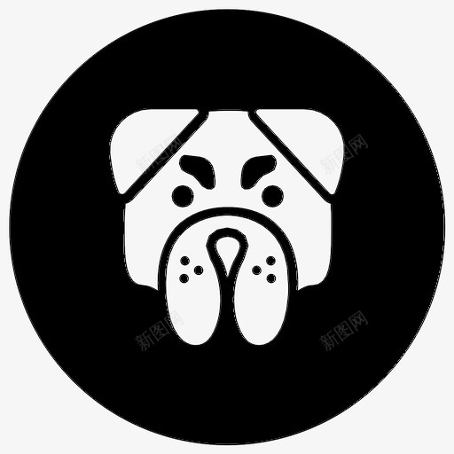 斗牛犬动物英国斗牛犬图标svg_新图网 https://ixintu.com 动物 宠物 斗牛犬 英国斗牛犬