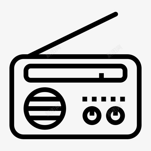 收音机电器音乐图标svg_新图网 https://ixintu.com 收音机 电器 电影和电影 音乐