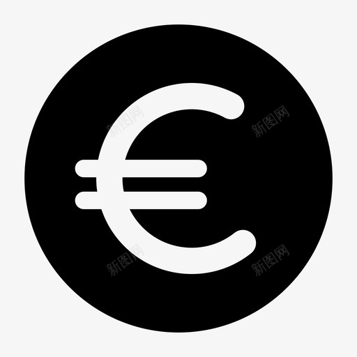 欧元按钮货币图标svg_新图网 https://ixintu.com 手机 按钮 欧元 欧洲 货币