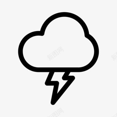 大雨云预报图标图标