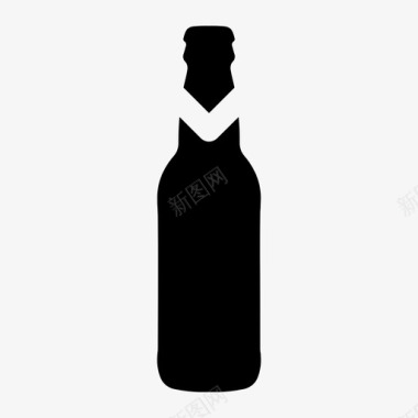 啤酒瓶酒精没有标签图标图标