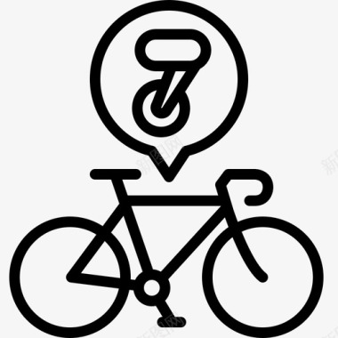 自行车后拨链器齿轮零件图标图标