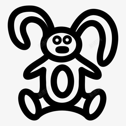 兔子娃娃婴儿玩具孩子图标svg_新图网 https://ixintu.com 儿童玩具 兔子娃娃 婴儿玩具 孩子 玩具